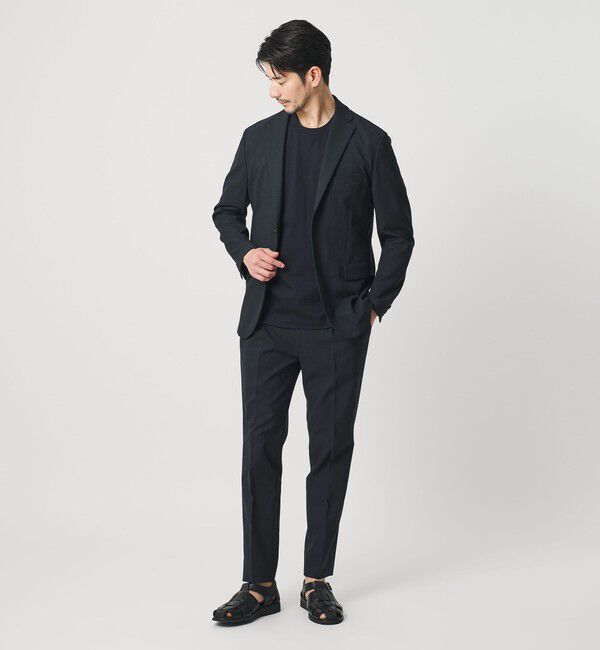 BEAUTY&YOUTH UNITED ARROWS「【WEB限定 WARDROBE SMART】ライト オックスフォード セットアップ/ジャケット＆イージーパンツ」|スーツ|NAVY