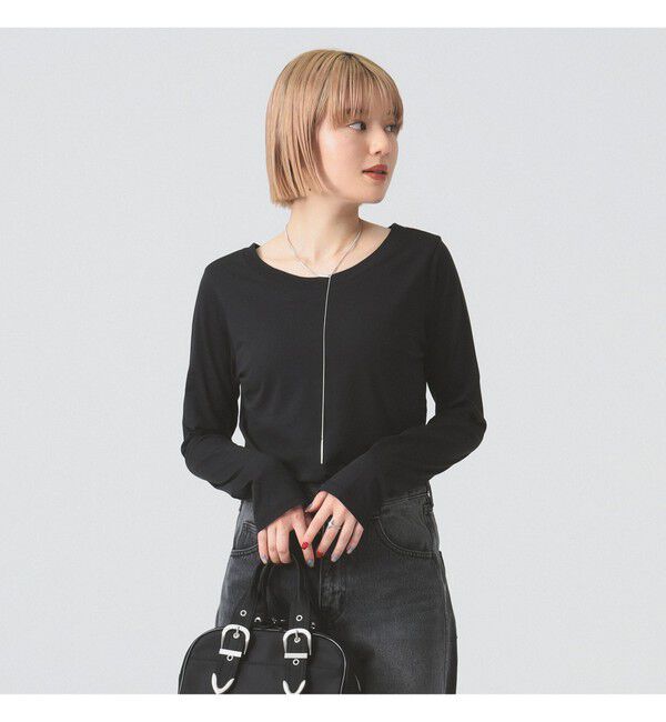 Ray BEAMS 「ベーシック ロングスリーブ Tシャツ」|Tシャツ・カットソー|BLACK