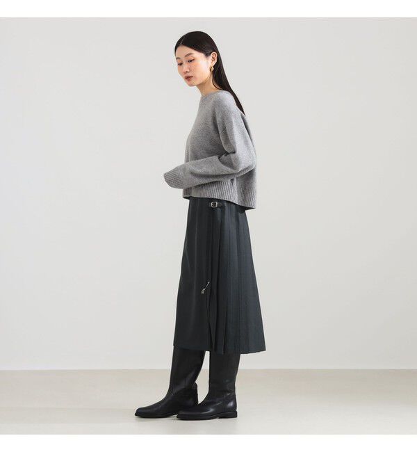 Demi-Luxe BEAMS 「O&rsquo;NEIL OF DUBLIN / ウール ナローベルト キルトスカート」|スカート|