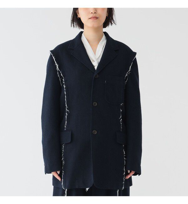 BEAMSBOY「リサイクルウール カットオフ ジャケット」|テーラードジャケット|