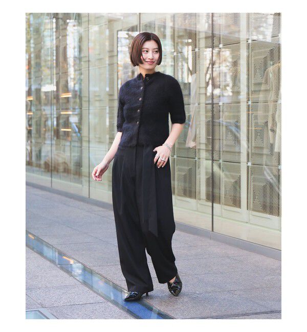 Demi-Luxe BEAMS 「モヘヤ ハーフスリーブ 2WAY プルオーバー」|ニット・セーター|