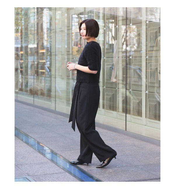 Demi-Luxe BEAMS 「モヘヤ ハーフスリーブ 2WAY プルオーバー」|ニット・セーター|