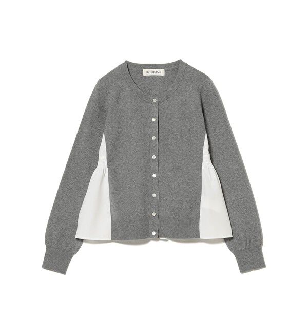 Ray BEAMS 「異素材 キリカエ カーディガン」|カーディガン|