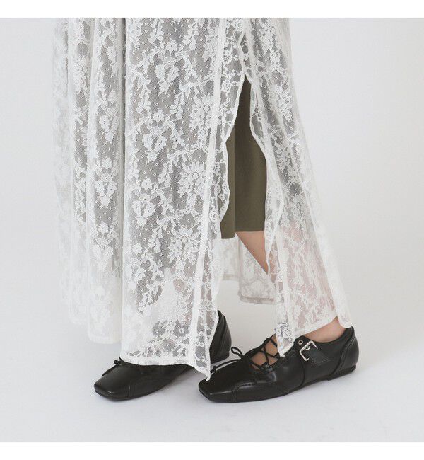 Ray BEAMS 「ラッフルカラー レース ワンピース」|ワンピース|