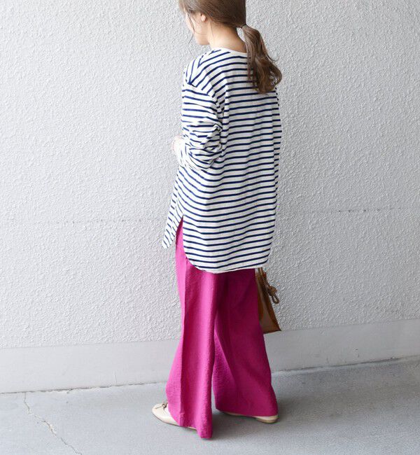 SHIPS any「SHIPS any:〈吸水速乾〉ラウンドヘム ロングスリーブ ワイド TEE」|Tシャツ・カットソー|