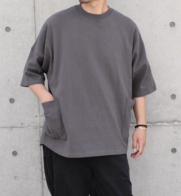 SHIPS any「SHIPS any: COTTON USA ドルマン サイド ポケット Tシャツ 24SS◇」|Tシャツ・カットソー|