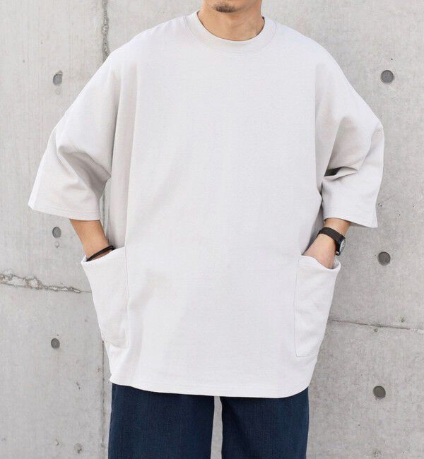 SHIPS any「SHIPS any: COTTON USA ドルマン サイド ポケット Tシャツ 24SS◇」|Tシャツ・カットソー|