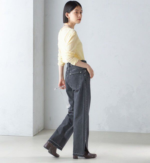 SHIPS for women「〈手洗い可能〉シアー ストレッチ クルーネック プルオーバー」|Tシャツ・カットソー|