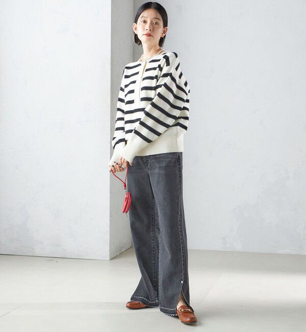 SHIPS for women「〈手洗い可能〉7G ウール カシミヤ ヘンリーネック 2WAY プルオーバー」|ニット・セーター|