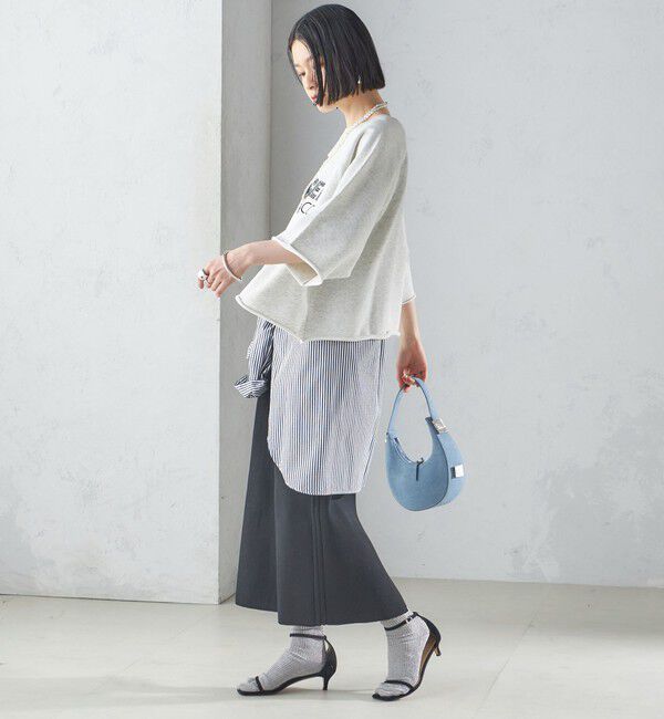 SHIPS for women「【SHIPS別注】〈洗濯機可能〉J.J MERCER:別注 7分袖 プリント スウェット」|スウェット・ジャージ|