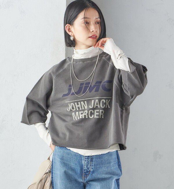 SHIPS for women「【SHIPS別注】〈洗濯機可能〉J.J MERCER:別注 7分袖 プリント スウェット」|スウェット・ジャージ|