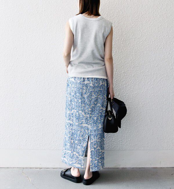 SHIPS any「SHIPS any:〈手洗い可能〉メッシュ ジャカード イージー Iライン スカート」|スカート|