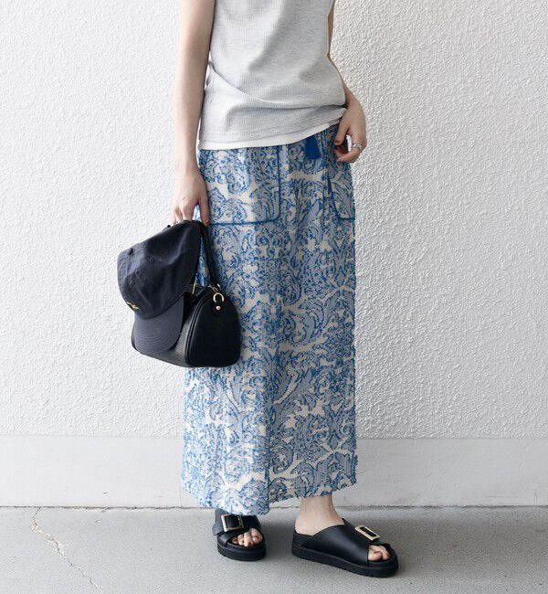 SHIPS any「SHIPS any:〈手洗い可能〉メッシュ ジャカード イージー Iライン スカート」|スカート|