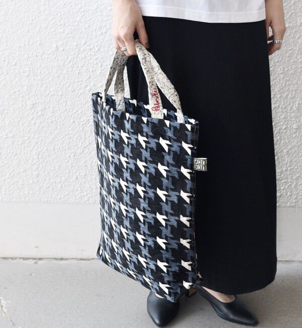 SHIPS any「【SHIPS any別注】BINDU: ジャカード 千鳥 トート バッグ」|トートバッグ|
