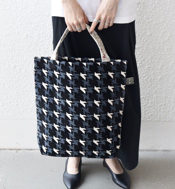 SHIPS any「【SHIPS any別注】BINDU: ジャカード 千鳥 トート バッグ」|トートバッグ|