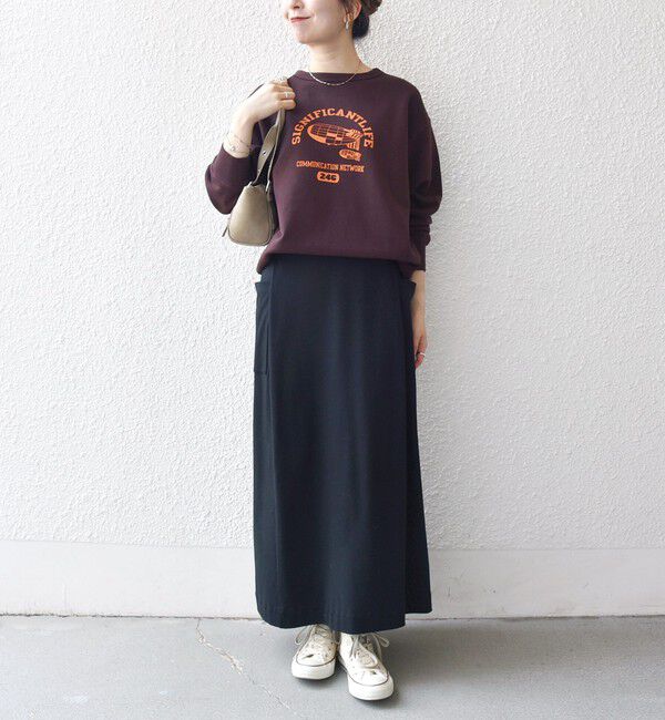 SHIPS any「【SHIPS any別注】THE KNiTS:〈洗濯機可能〉ロゴ プリント スウェット」|Tシャツ・カットソー|