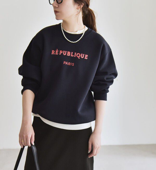 quaranciel「ANGE IN DISGUISE:〈手洗い可能〉デザイン ロゴ プリント スウェット」|スウェット・ジャージ|