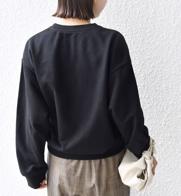 SHIPS for women「【WEB限定】〈手洗い可能〉パール調 ネックレス チャーム 付 ドルマン スウェット」|スウェット・ジャージ|