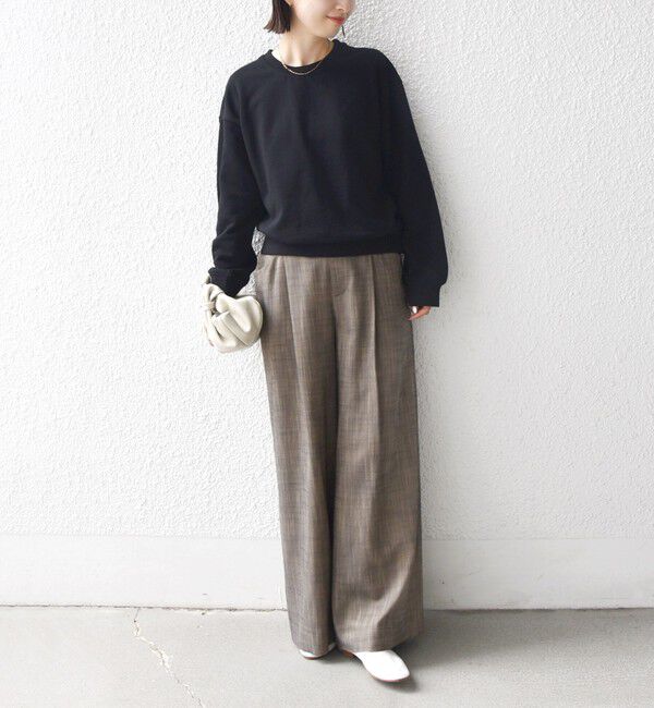 SHIPS for women「【WEB限定】〈手洗い可能〉パール調 ネックレス チャーム 付 ドルマン スウェット」|スウェット・ジャージ|