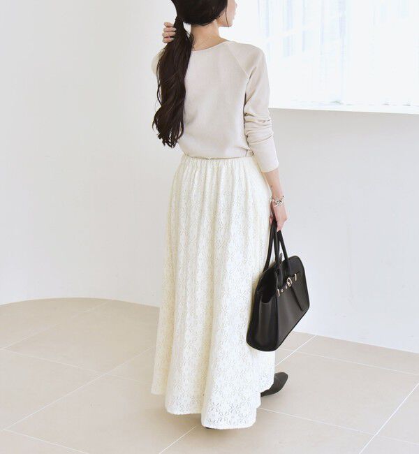 quaranciel「quaranciel:〈洗濯機可能〉フラワー レース フレア スカート」|フレア|