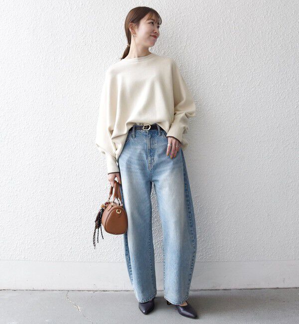 SHIPS any「SHIPS any:〈手洗い可能〉ダブルフェイス ボリュームスリーブ ニット プルオーバー」|ニット・セーター|