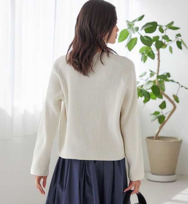 SHIPS for women「〈手洗い可能〉モール リブ クルーネック カーディガン」|カーディガン|