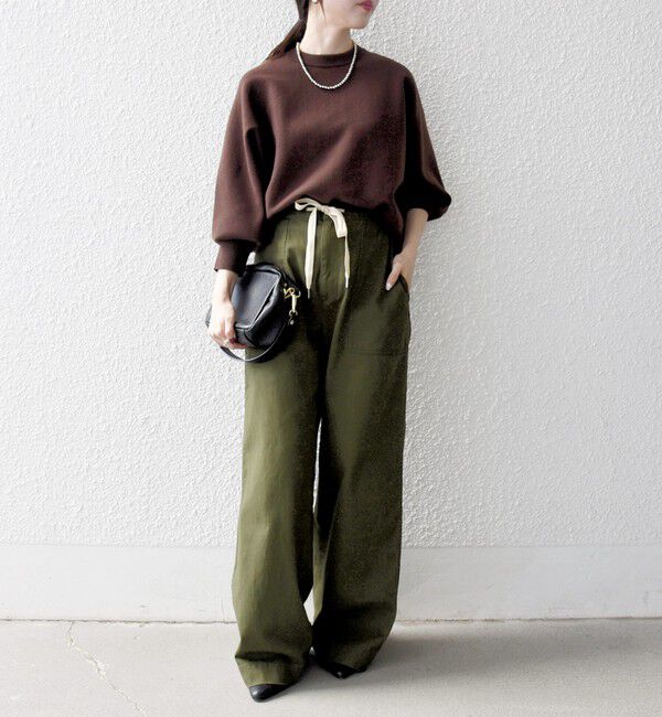 SHIPS any「SHIPS any:〈洗濯機可能〉ドロスト イージー ワイド ストレート ベイカー パンツ」|その他|