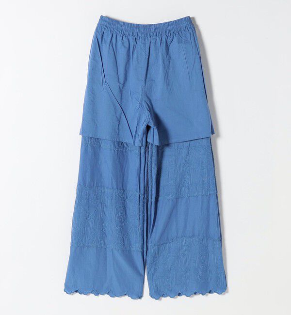 SHIPS any「bon_meur:〈洗濯機可能〉ロゴ エンブロイダリー パッチワーク ワイド パンツ」|その他|