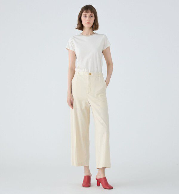 MACPHEE「【WEB限定】コットンジャージー トリムTシャツ」|Tシャツ・カットソー|