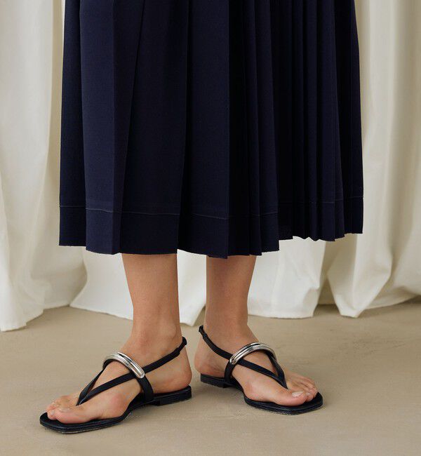 DES PRES「ジャージーライクジョーゼット コンビプリーツスカート」|スカート|