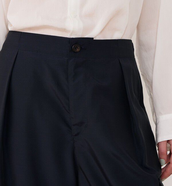 GALERIE VIE「ナイロンシルクタフタ タックカーゴパンツ」|カーゴ|