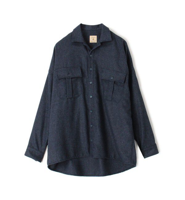 TOMORROWLAND MENS「【別注】GUY ROVER ポリエステルウール オーバーシャツ」|ブルゾン・スタジャン|69 ネイビー