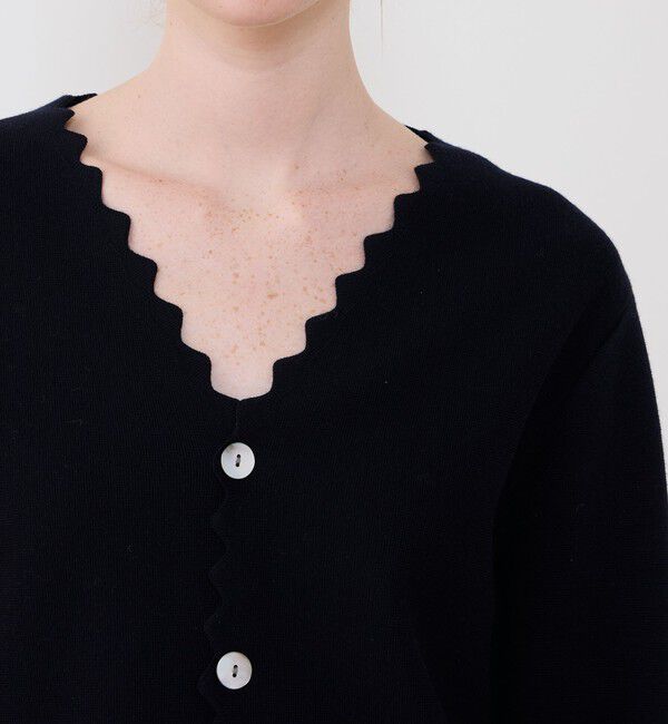 GALERIE VIE「ウーステッドミラノリブ Vネックカーディガン」|カーディガン|