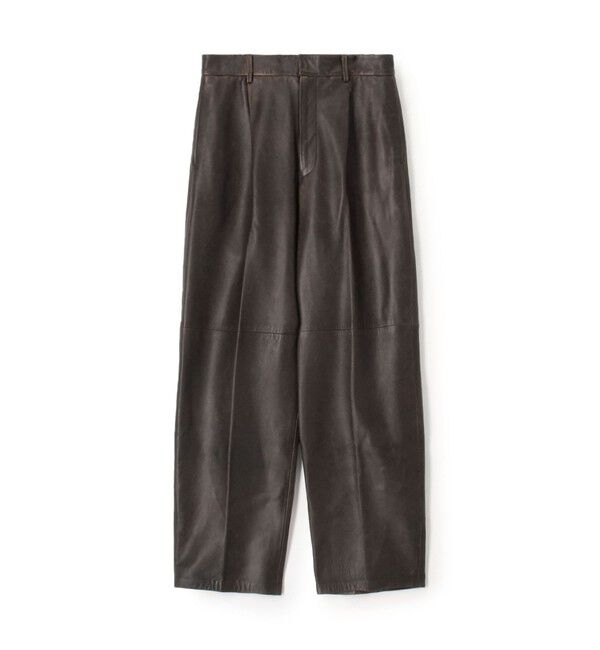 Edition「クラッシュレザー スラックス」|スラックス|49 ダークブラウン