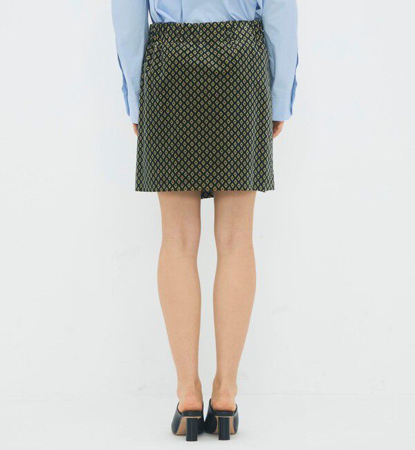 CABaN「コットンベルベット ジオメトリックプリントミニスカート」|スカート|