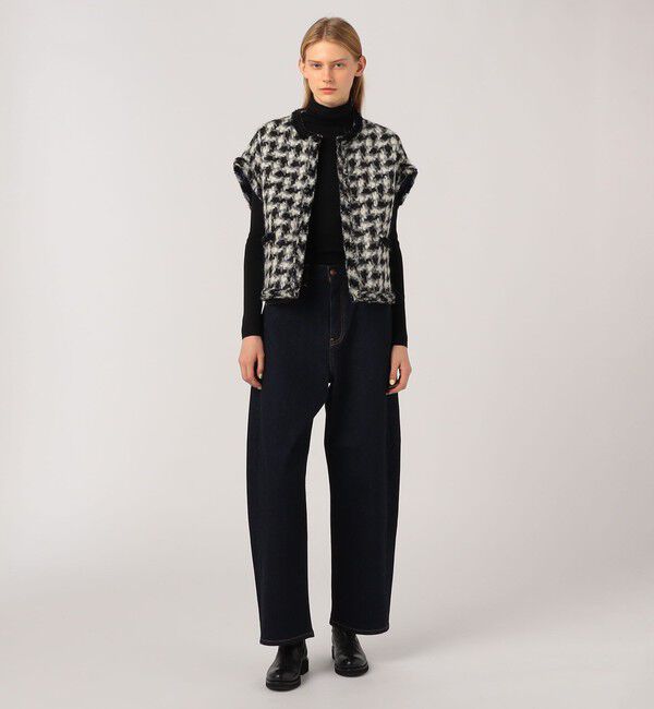 TOMORROWLAND collection「グリハウンドトゥース スクエアジレ」|ベスト・ジレ|