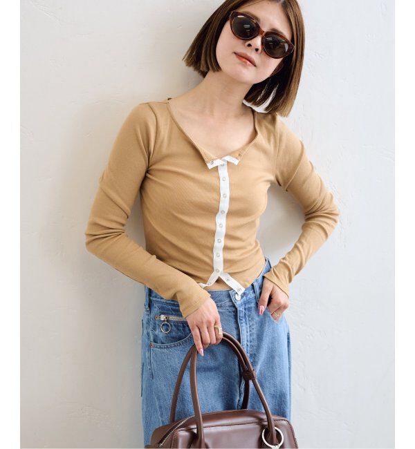 U by SPICK&SPAN「《追加2》シフォンテレコカットトップス」|Tシャツ・カットソー|