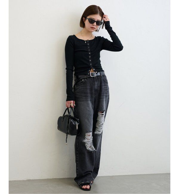 U by SPICK&SPAN「《追加2》シフォンテレコカットトップス」|Tシャツ・カットソー|