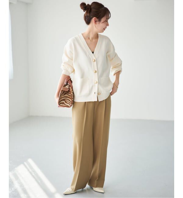 Spick and Span「《一部店舗+WEB限定》ウォッシャブルVネックカーディガン」|カーディガン|