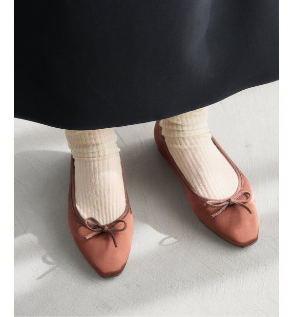  「《追加》フレンチスクエアバレエ」|バレエシューズ|ブラウン B