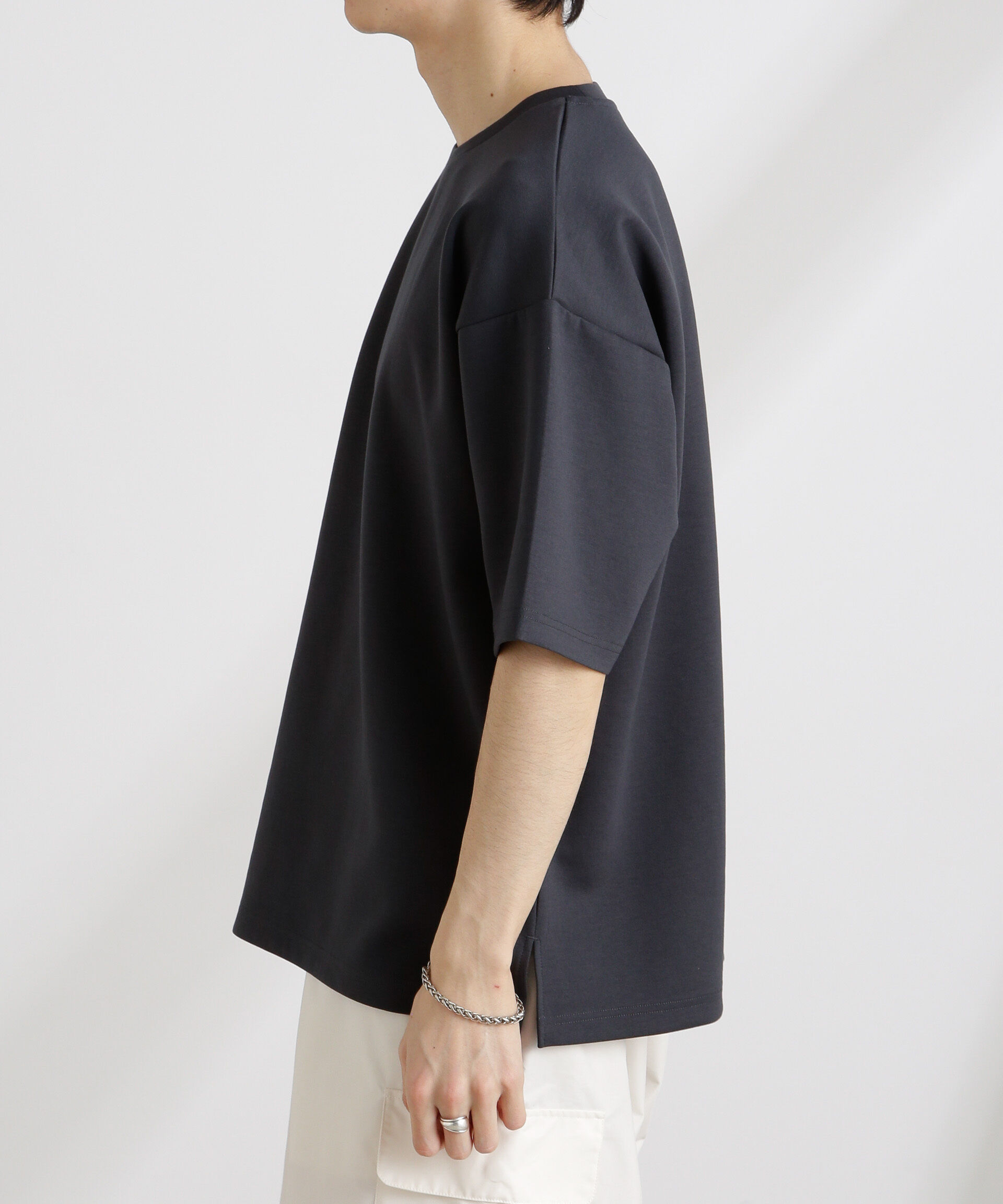 nano･universe「ワイドダンボールTシャツ 半袖」|Tシャツ・カットソー|