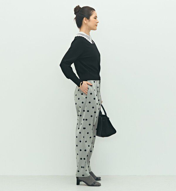 NOLLEY'S「《手洗い可能》襟レース2WAYプルオーバーニット」|ニット・セーター|