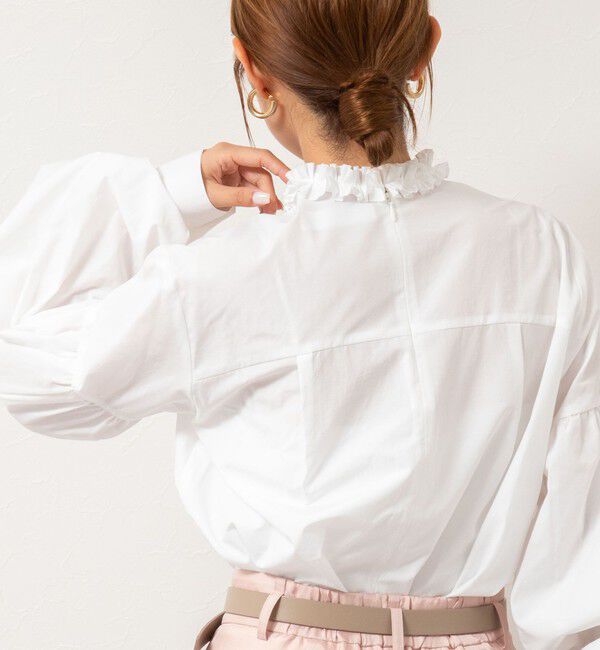 NOLLEY'S「【MARILYN MOON/マリリーンムーン】タックフリルボリュームブラウス」|シャツ・ブラウス|