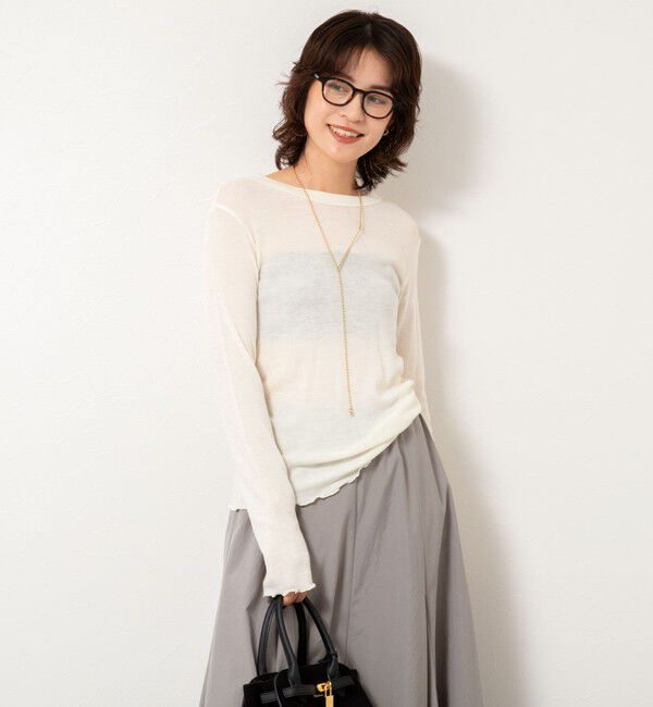 NOLLEY'S「MY STANDARD ウォッシャブルリブクルーネックロンT」|Tシャツ・カットソー|