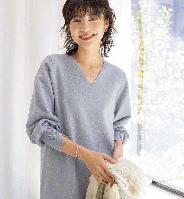 NOLLEY'S sophi「◇【WEB限定】ウォッシャブルラメ総針Vネックコクーンワンピース」|ワンピース|