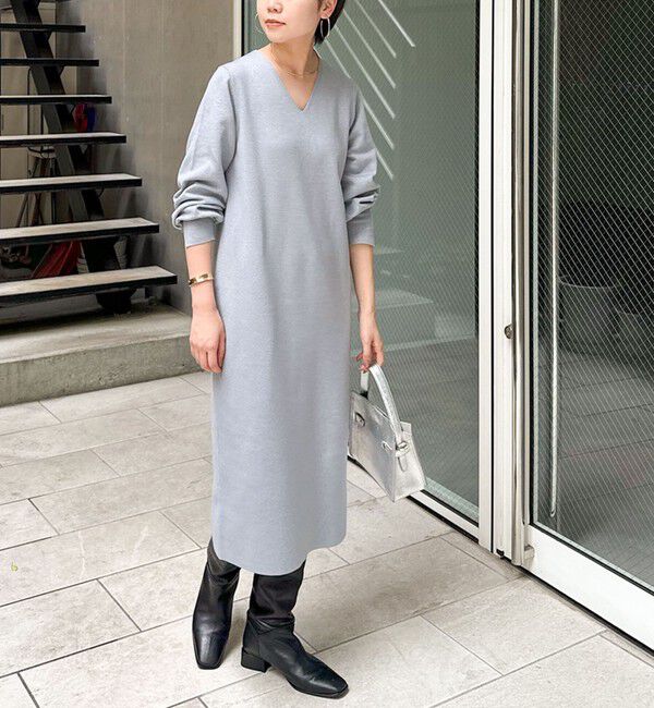 NOLLEY'S sophi「◇【WEB限定】ウォッシャブルラメ総針Vネックコクーンワンピース」|ワンピース|