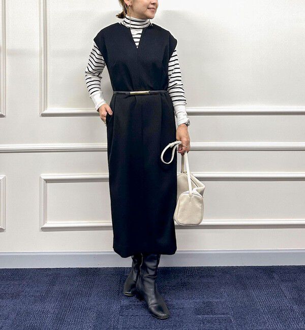 NOLLEY'S「ウォッシャブルフラノ風ジャンパーワンピース」|ワンピース|