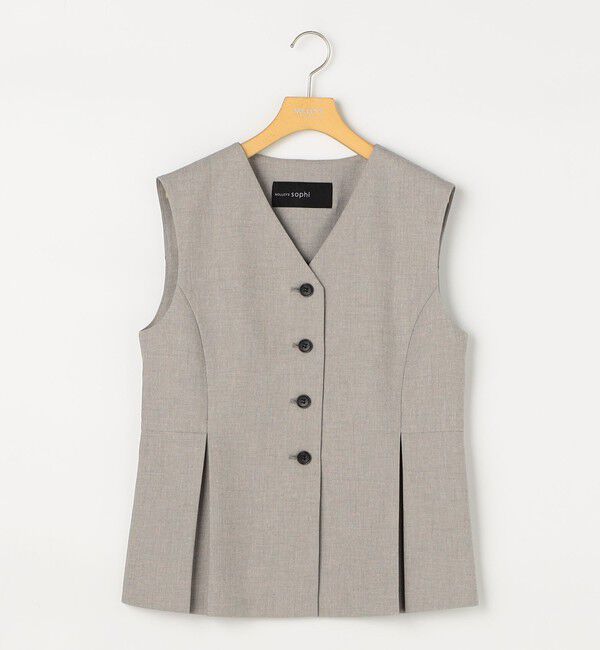 NOLLEY'S sophi「《セットアップ対応》ウォッシャブルドライシャークペプラムジレ」|ベスト・ジレ|