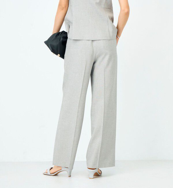 NOLLEY'S sophi「《セットアップ対応》ウォッシャブルドライシャークタックワイドパンツ」|その他|