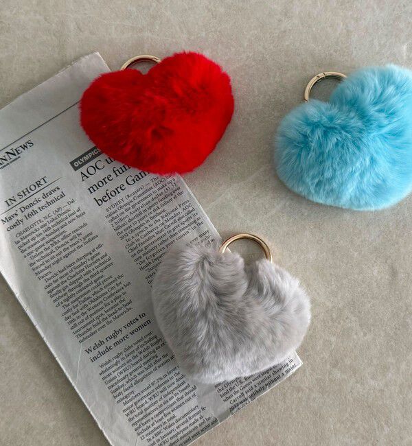 fredy emue「ファーハートチャーム」|チャーム・キーホルダー|